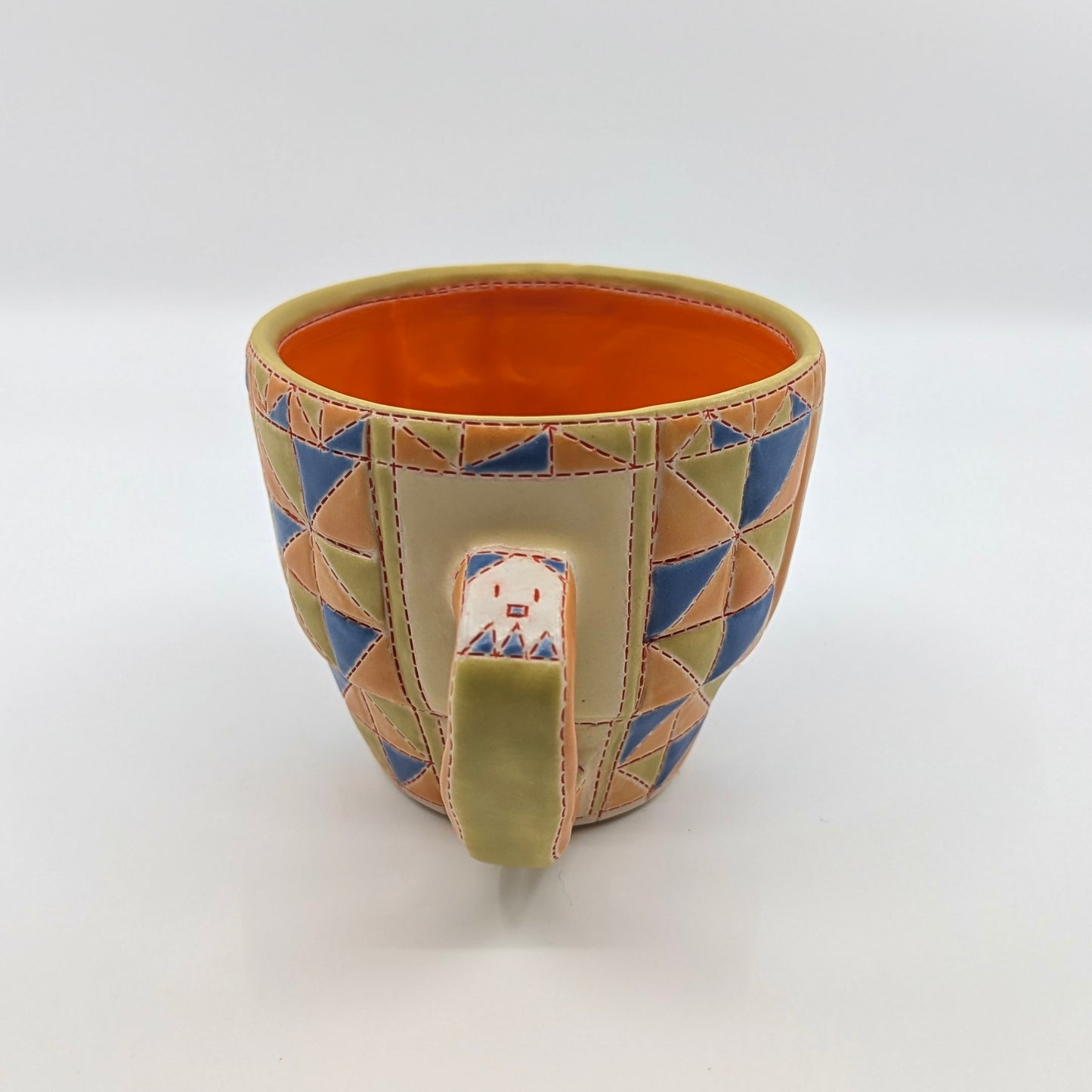 Quilted Halloween Mug - Ghosty