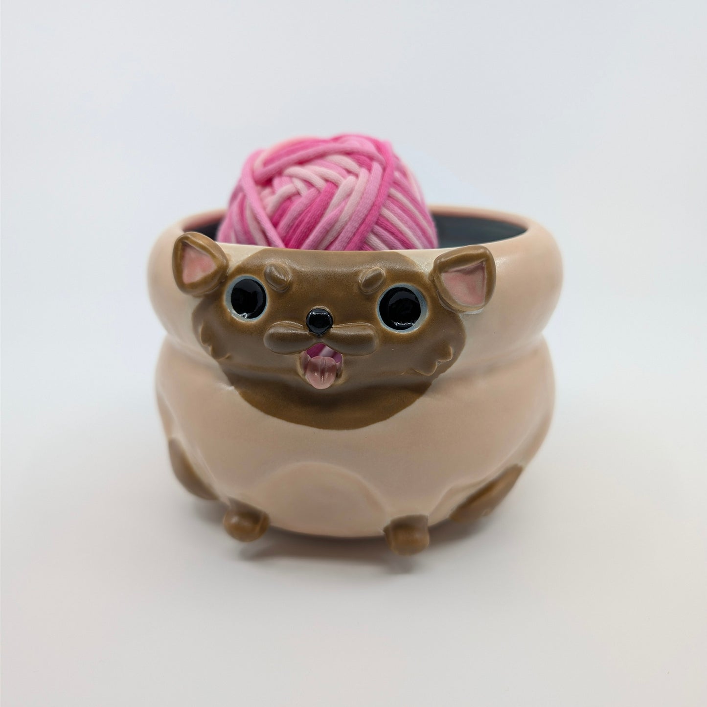 Blaaaagh! Cat Yarn Bowl (Siamese)