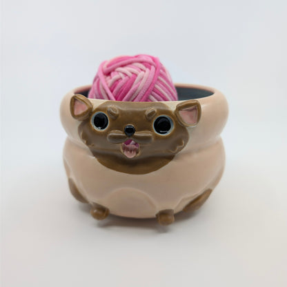 Blaaaagh! Cat Yarn Bowl (Siamese)