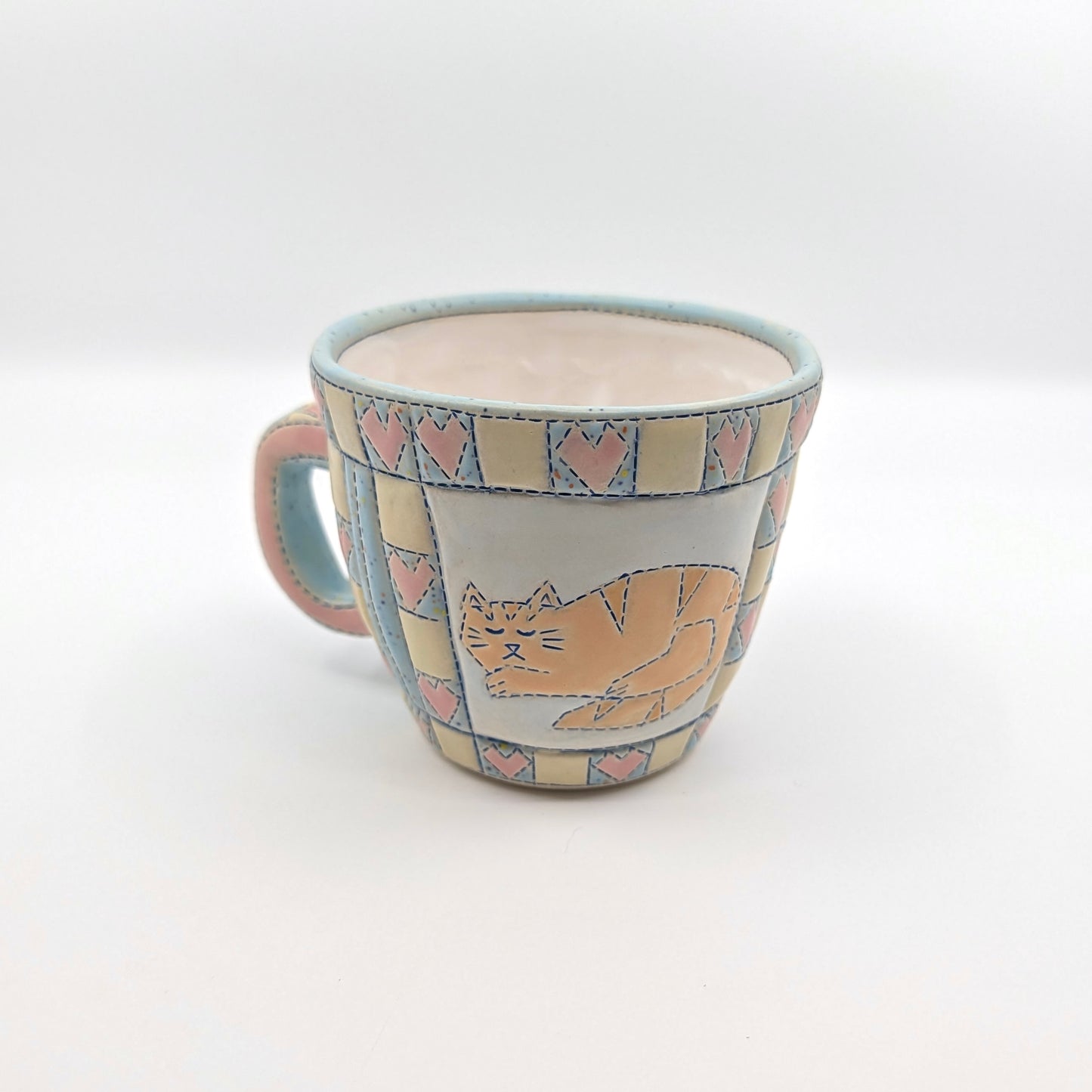 Quilted Mug- Orange Cat