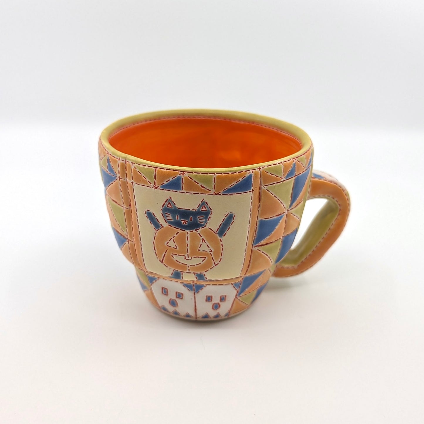 Quilted Halloween Mug - Ghosty