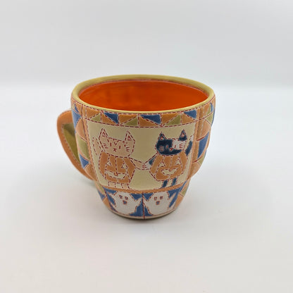 Quilted Halloween Mug - Ghosty