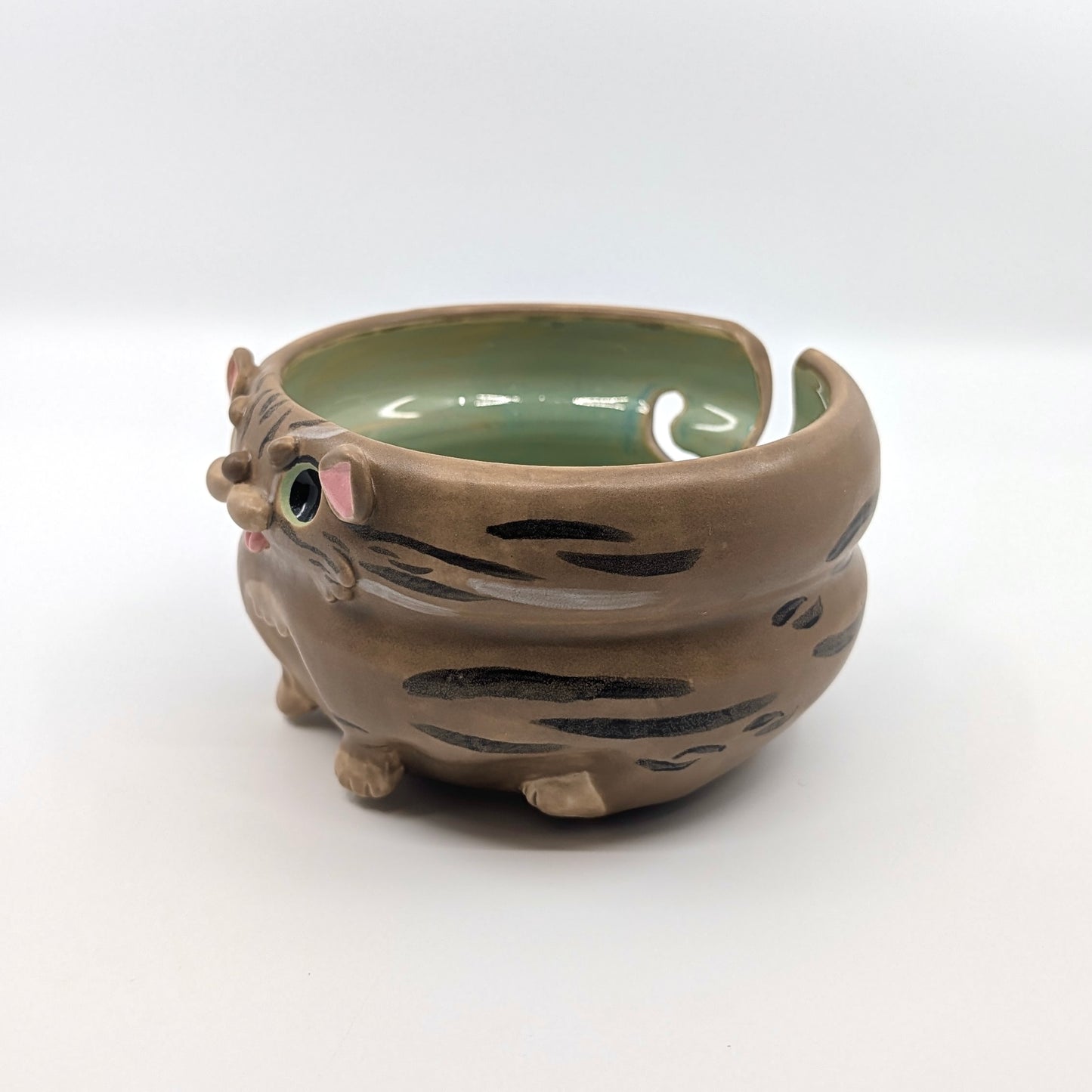 Yarn Bowl - Brown Tabby