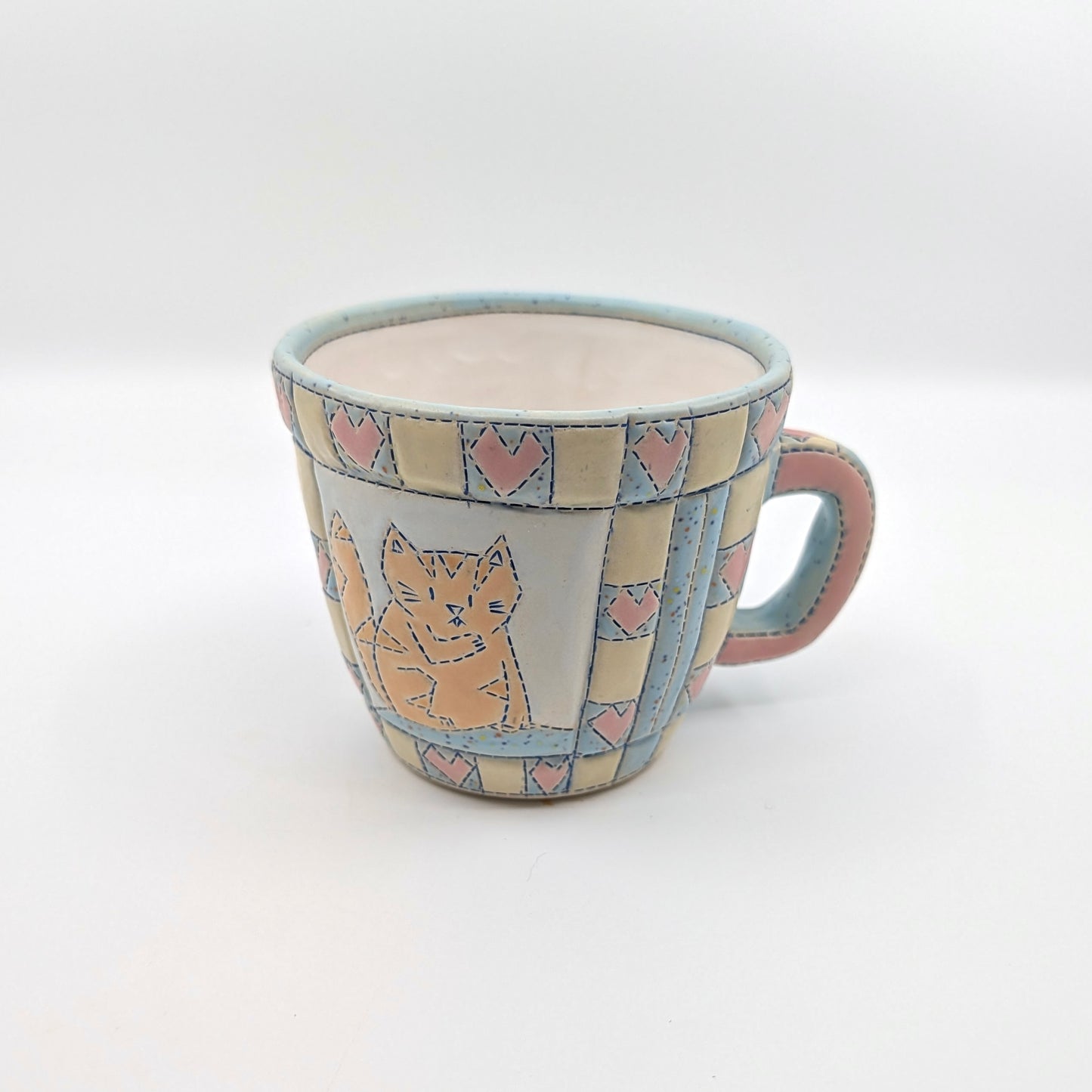 Quilted Mug- Orange Cat