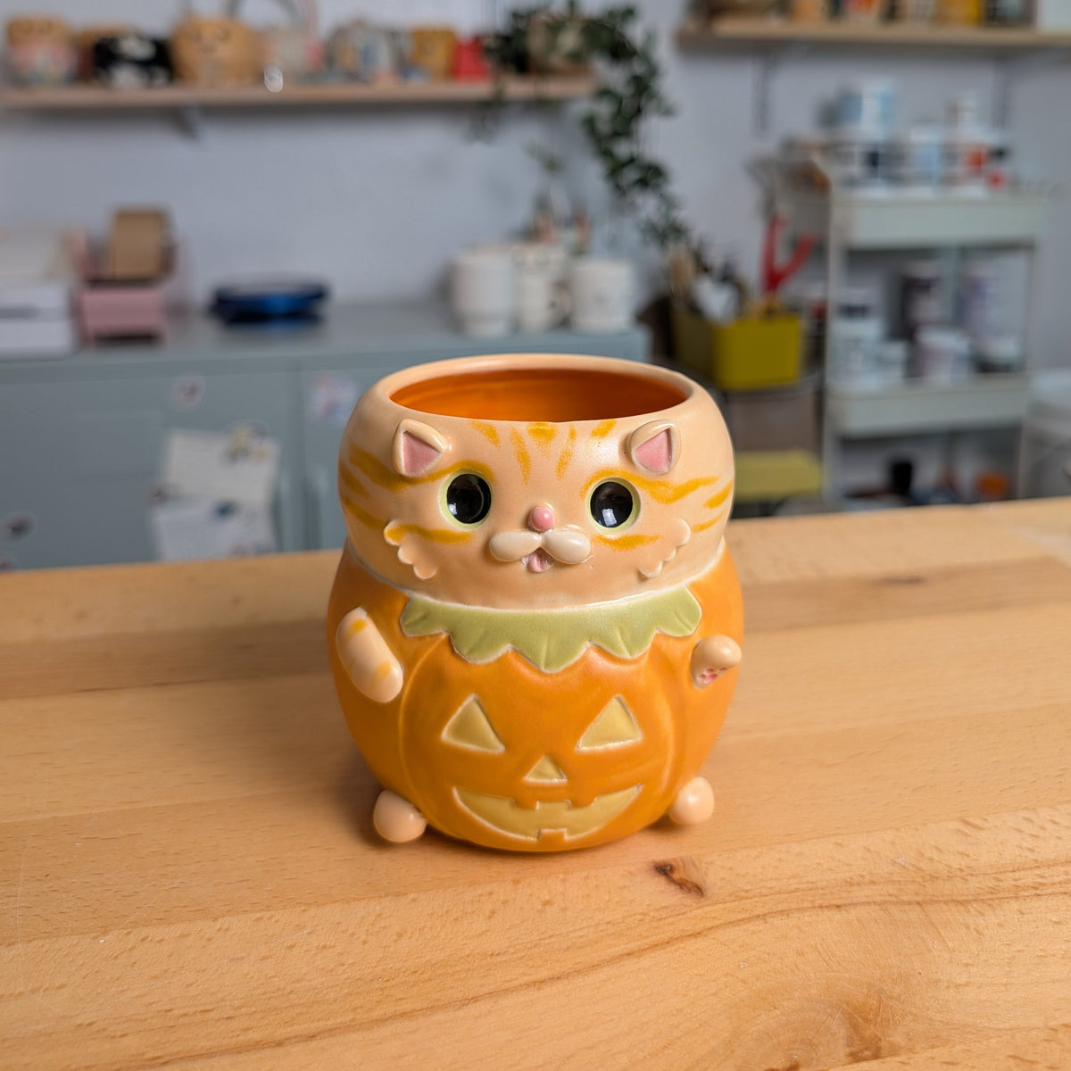 Pumpkin Cat Mug (Orange Tabby)
