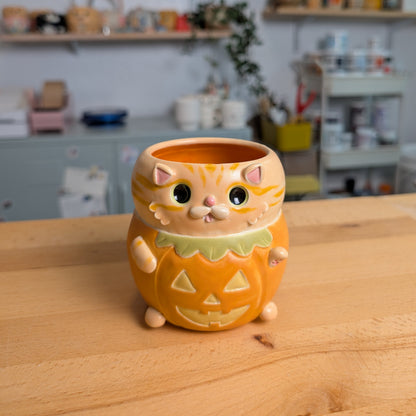Pumpkin Cat Mug (Orange Tabby)