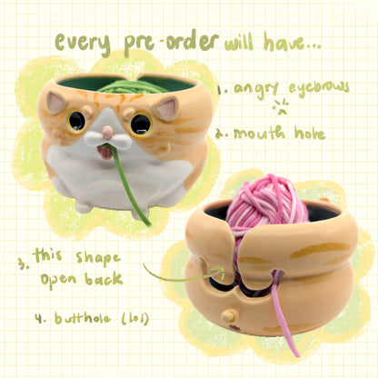 *PRE-ORDER* - Blaaaagh! Cat Yarn Bowl (Ships January-February)