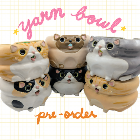 *PRE-ORDER* - Blaaaagh! Cat Yarn Bowl (Ships March/April)
